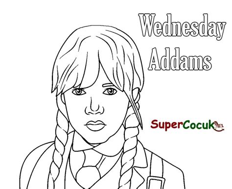 ausmalbild wednesday addams|Ausmalbilder Wednesday Addams 